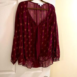 Beautiful blouse add this one to your closet burgundy